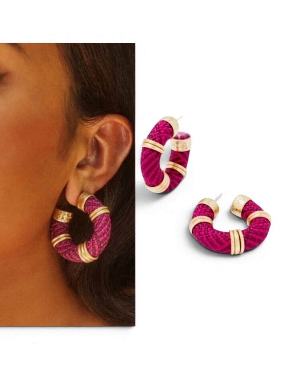 Kendra Scott Maya Gold Hoop Earrings Orchid Mix Large